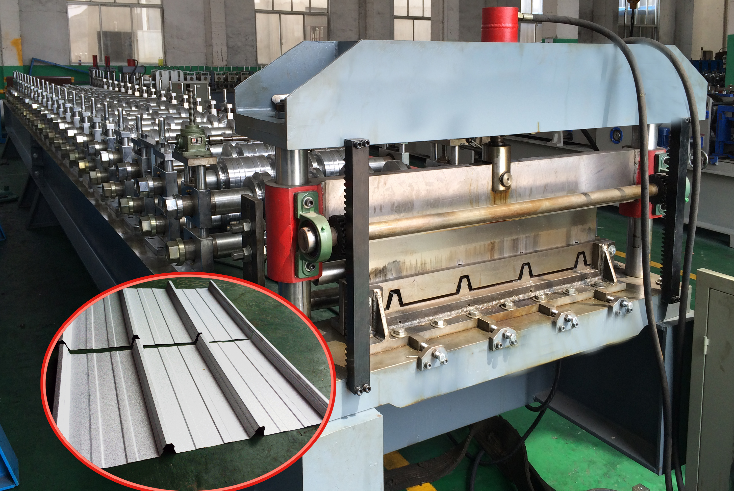 High Quality Standing Seam Roof Roll Forming Machine Clip Lock Standing Seam Roof Making Machine