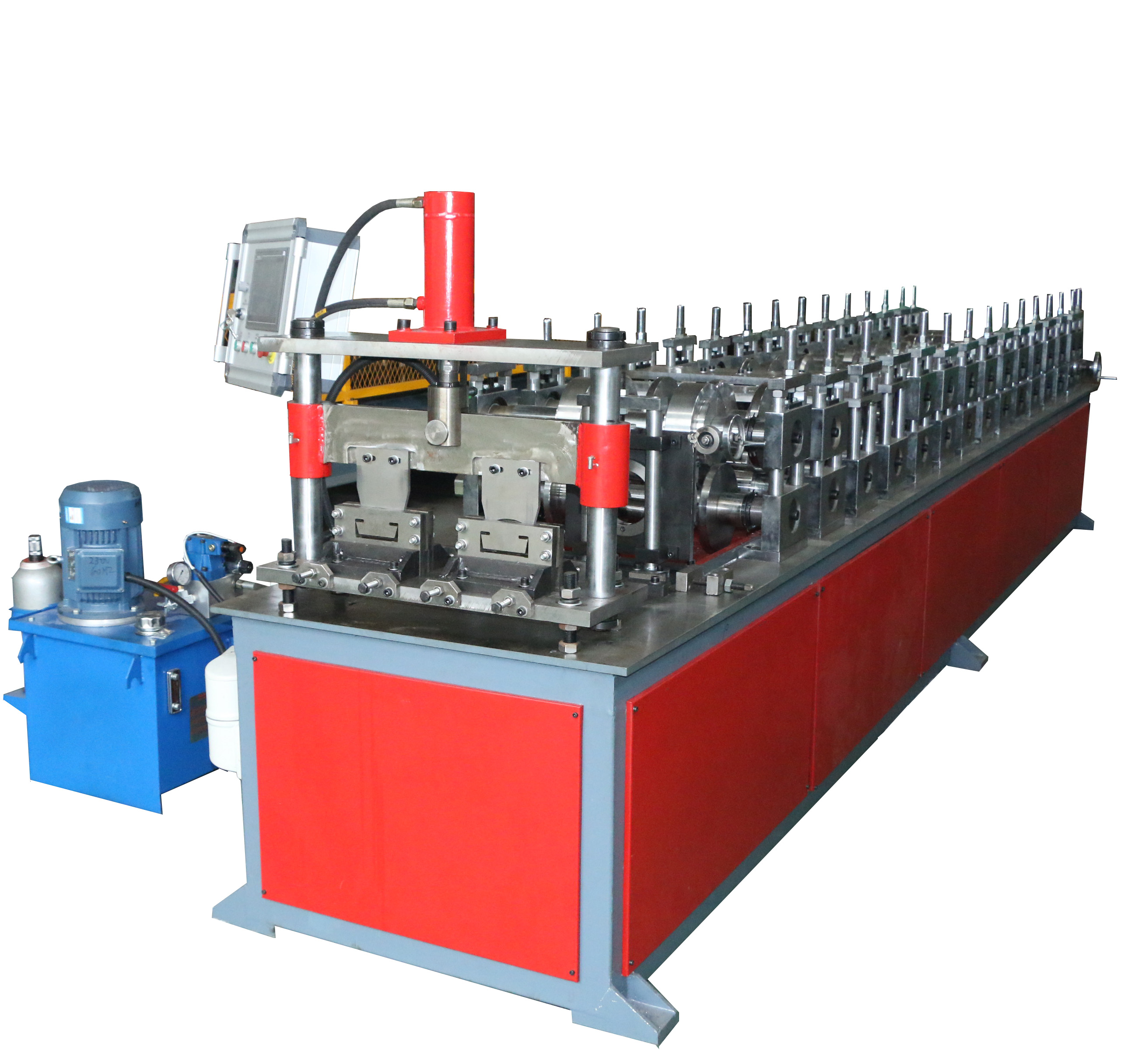 Galvanized Light Steel Double Row C Channel Frame Roll Forming Machine